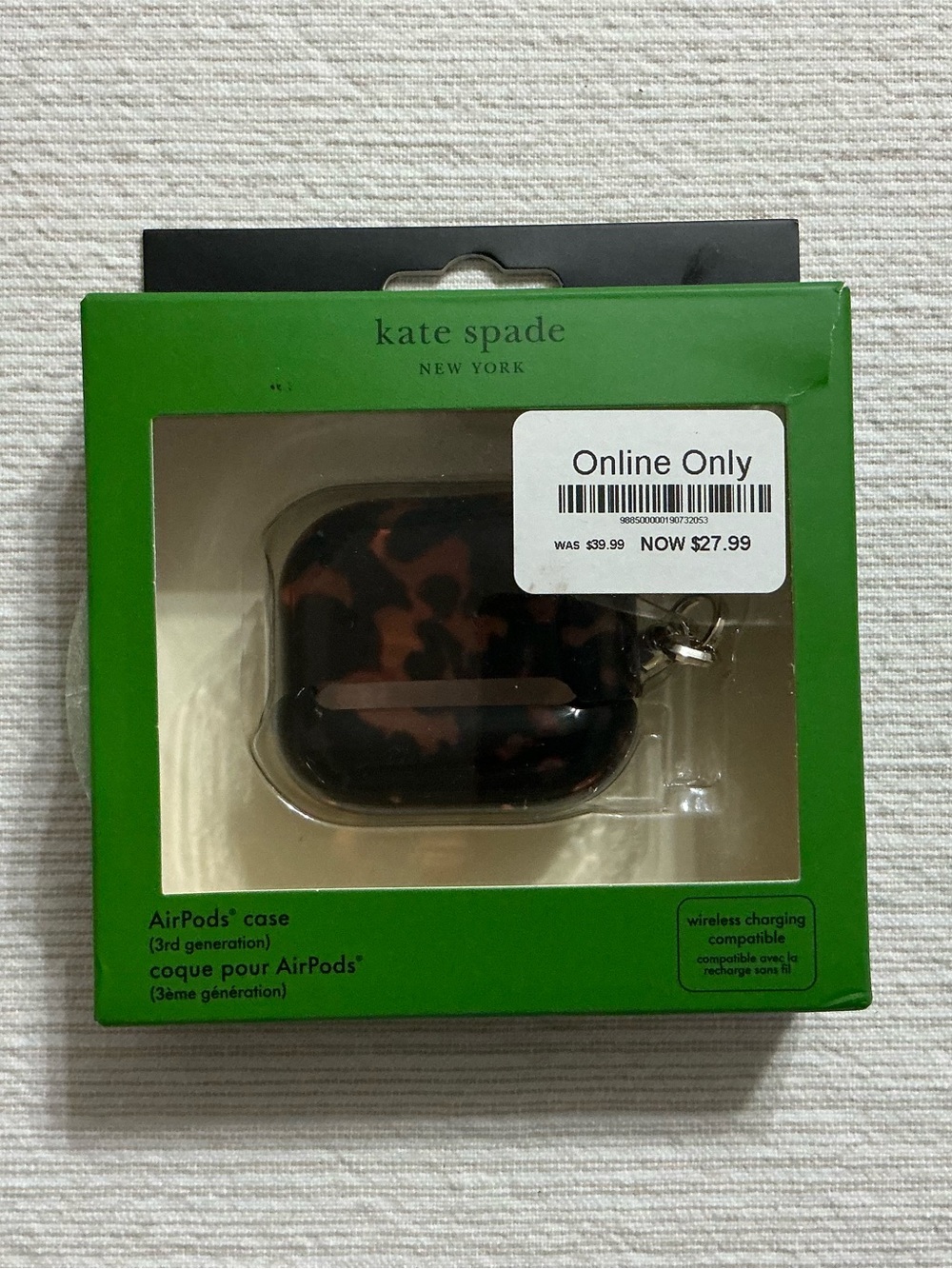 kate spade Tortoise Shell Pattern AirPods Pro Case with Keyring